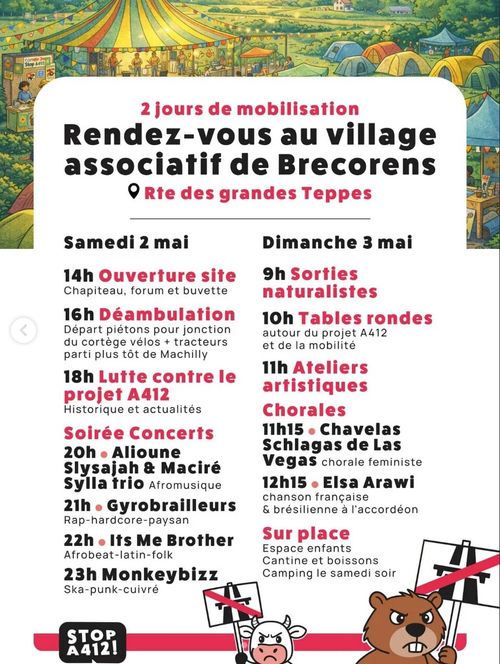 Village associatif contre le projet A412